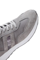 Men's Gray Suede Leather Detailed Sneaker | Derimod