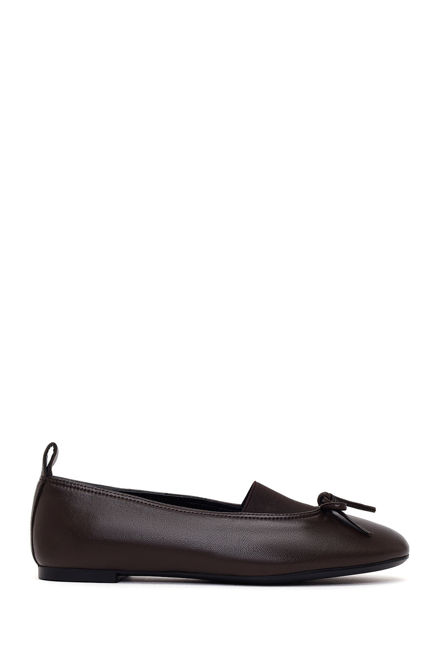 Woman Brown Leather Ballet Flat 26PFD141418 | Derimod