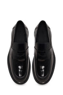 Male Black Thick-Soled Leather Casual Loafer | Derimod