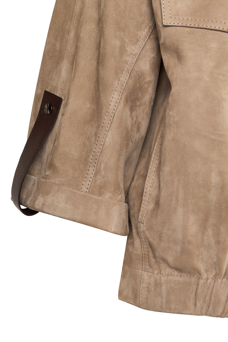 Mexico Woman Beige Oversize Suede Jacket