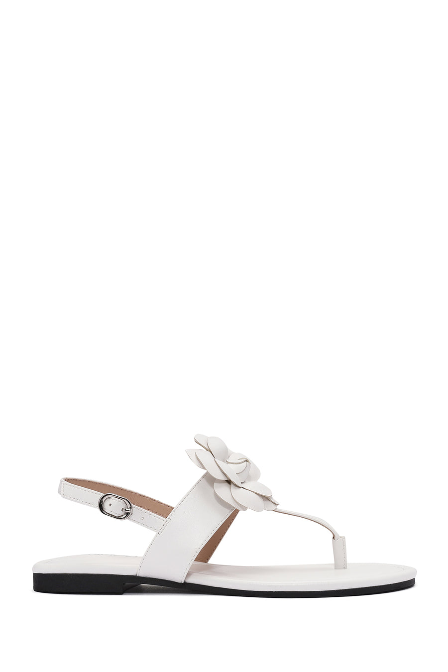 Women's Cream Flower Detailed Flip Flop Sandals 25SFE401218 | Derimod