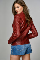 Fame Women's Leather Jacket | Derimod