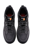 Men's Gray Nubuck Leather Casual Boots | Derimod