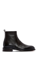 Men's Brown Zippered Leather Casual Boots | Derimod