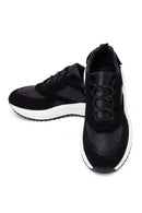 Kadın Siyah Bağcıklı Kalın Tabanlı Deri Sneaker | Derimod