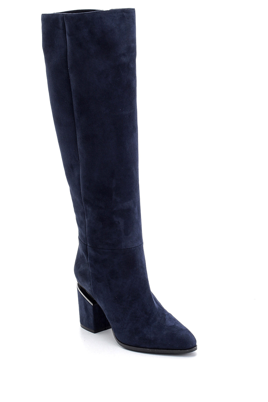 Women's Heel Detailed Suede Leather Boots