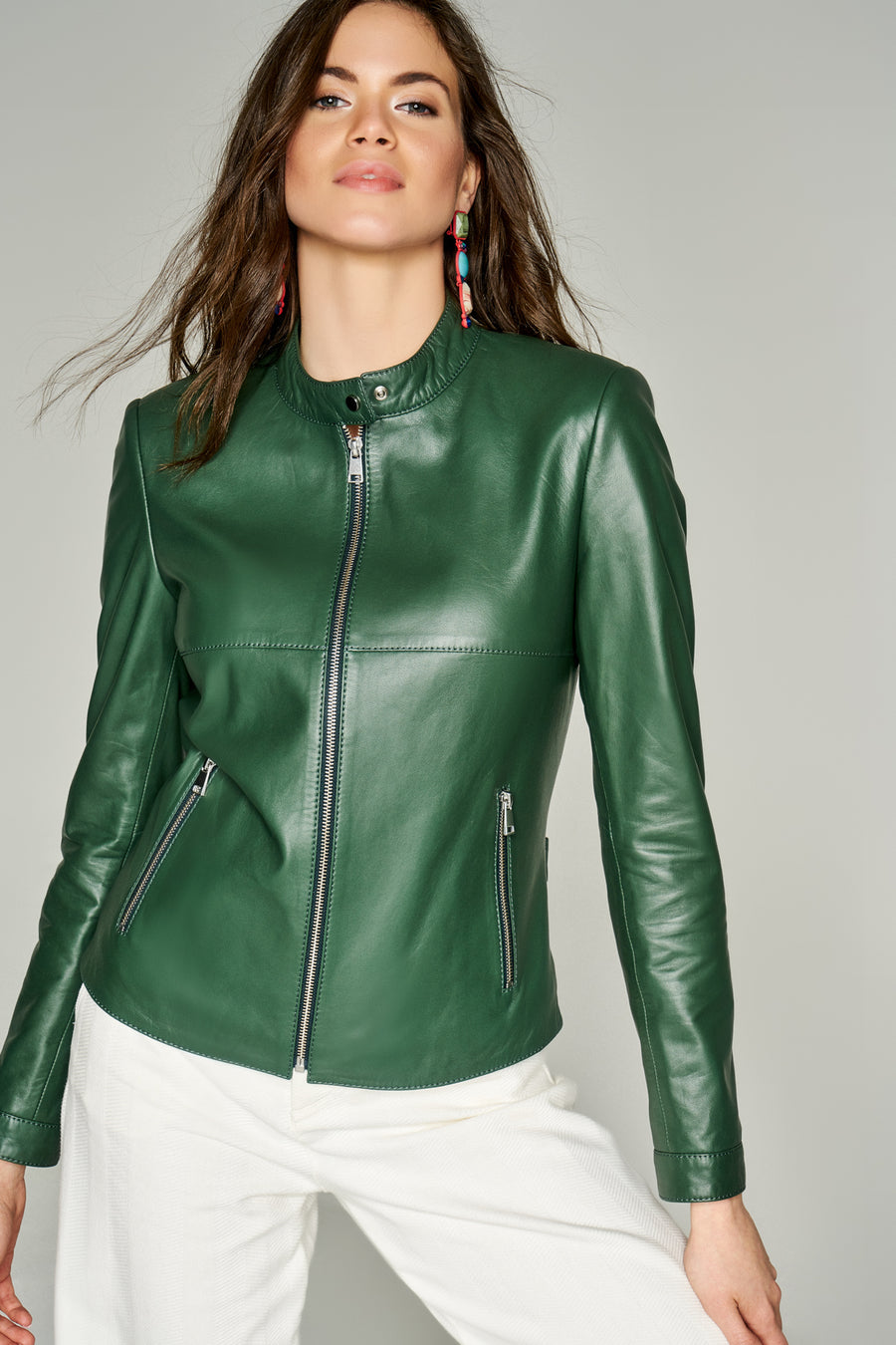Flora Women's Leather Jacket 18SGD5460U4 | Derimod