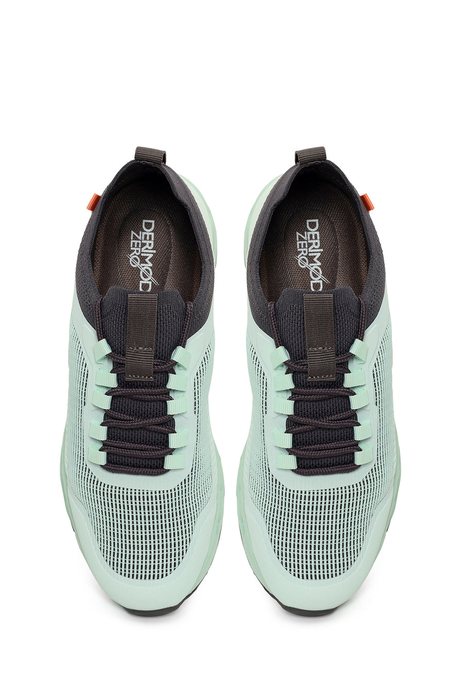 Derimod Zero Woman Green Thick-Soled Lace-Up Fabric Sneakers