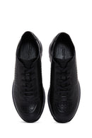 Men's Black Leather Sneaker | Derimod