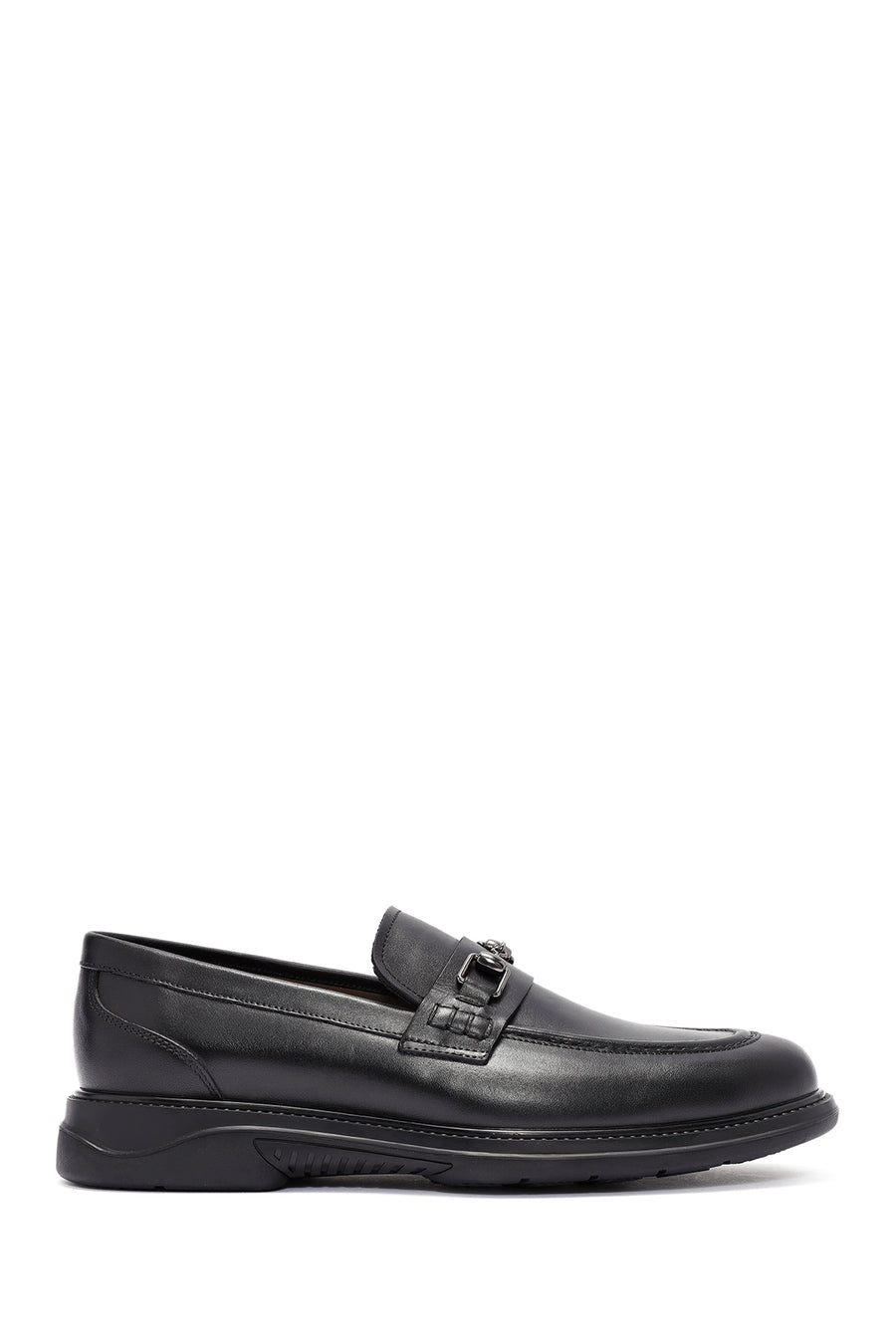 Men's Black Leather Casual Loafer 24WFD602418 | Derimod
