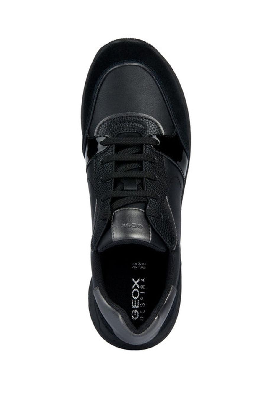 Geox Kadın Siyah Bulmya Bağcıklı Deri Sneaker