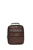 Men's Brown Long Strap Leather Handbag | Derimod