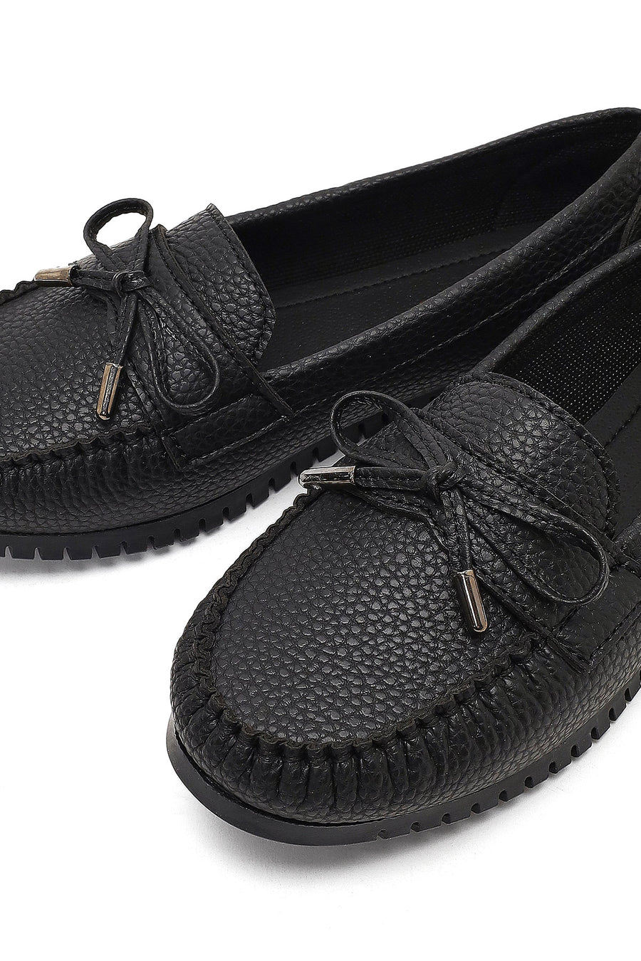 Kadın Siyah Tokalı Loafer