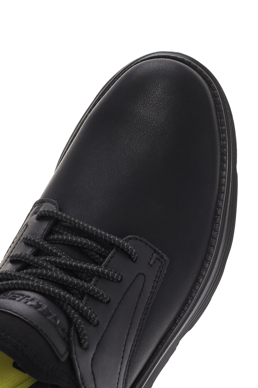 Skechers Men's Black Gervin Leather Sneakers