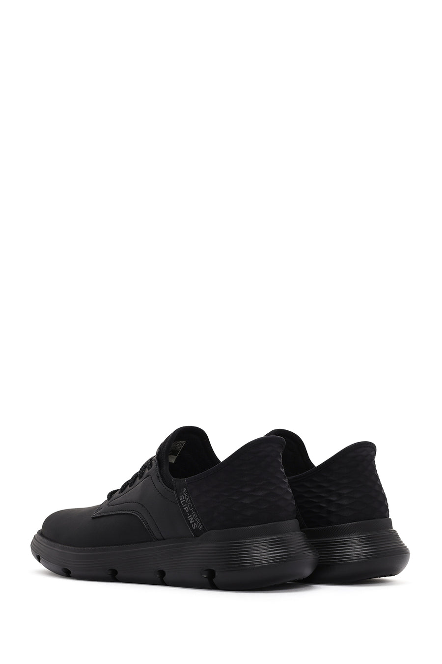 Skechers Men's Black Gervin Leather Sneakers