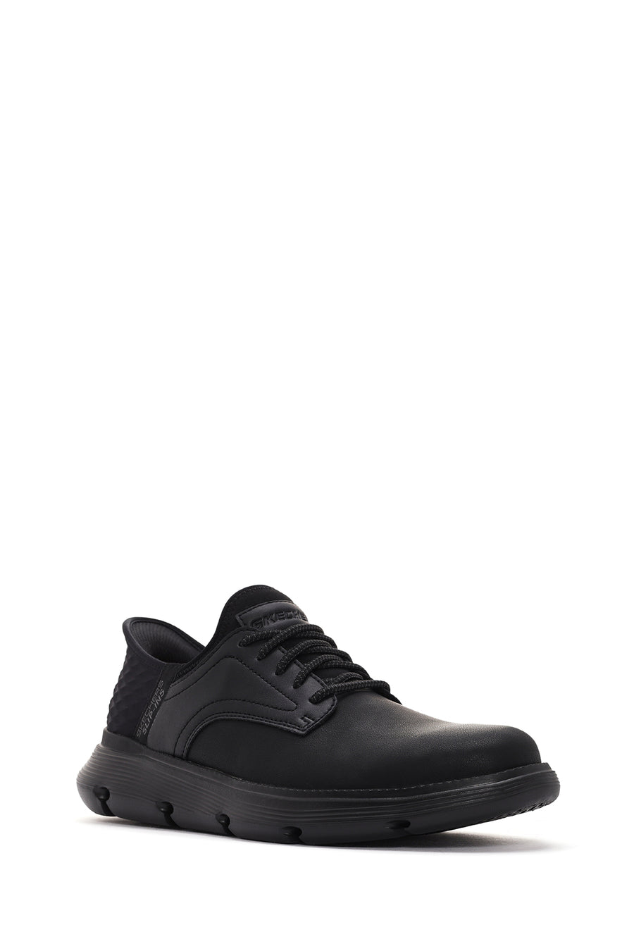 Skechers Men's Black Gervin Leather Sneakers