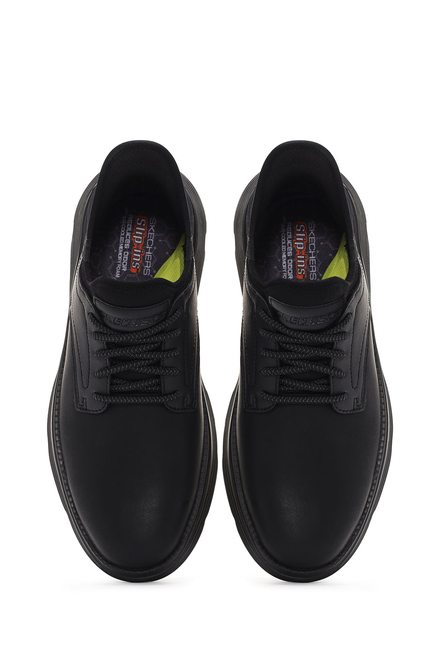 Skechers Men's Black Gervin Leather Sneakers