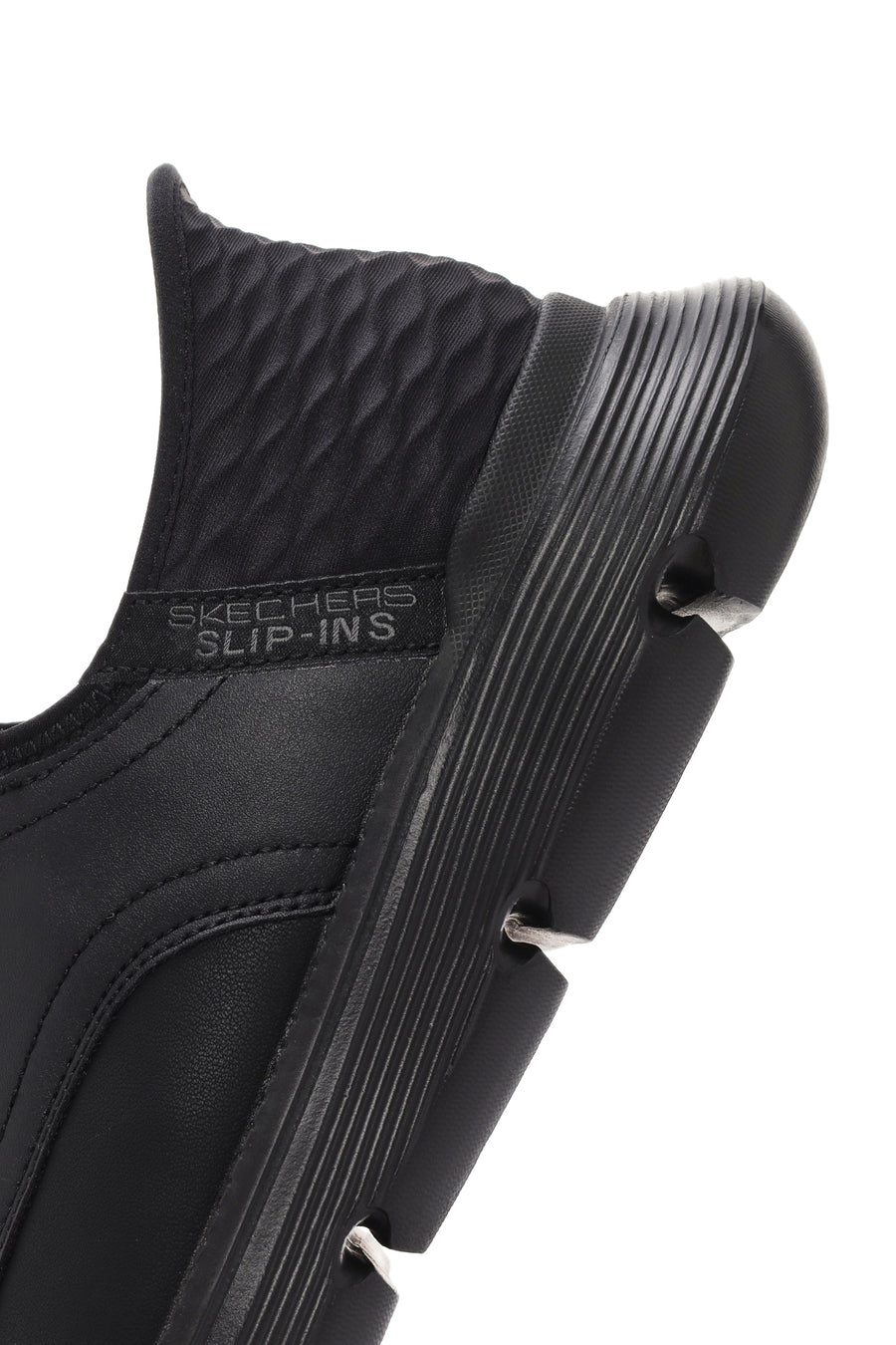 Skechers Men's Black Gervin Leather Sneakers