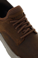 Skechers Men's Brown Garza Gervin Leather Sneaker | Derimod
