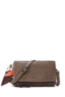 Women's Mink Long Strap Accessory Detailed Suede Crossbody Bag | Derimod