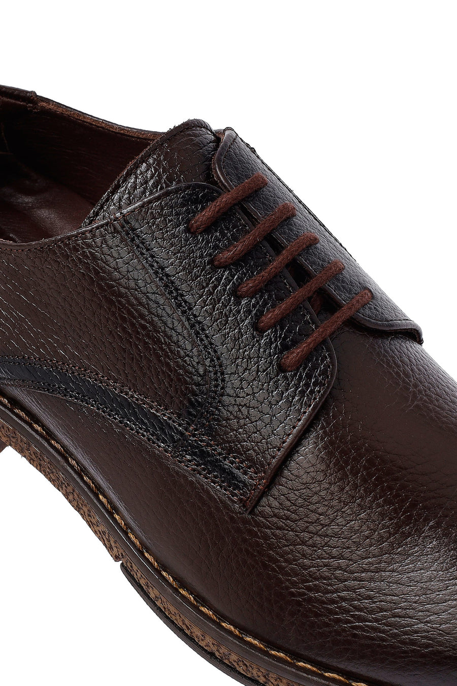Men's Brown Lace Up Leather Casual Shoes