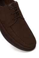 Male Brown Lace-Up Nubuck Leather Casual Shoes | Derimod