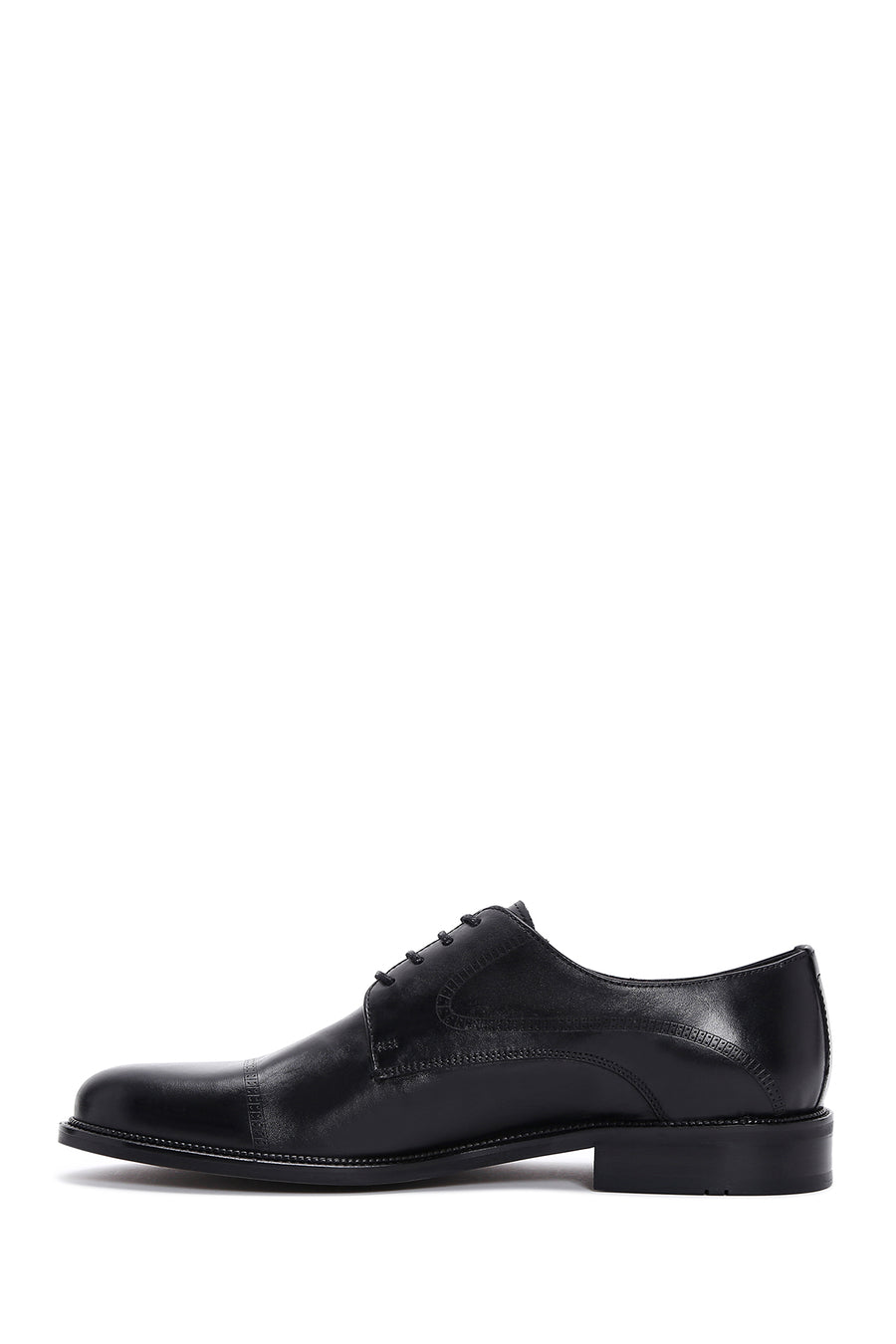 Men's Black Laced Leather Classic Shoes