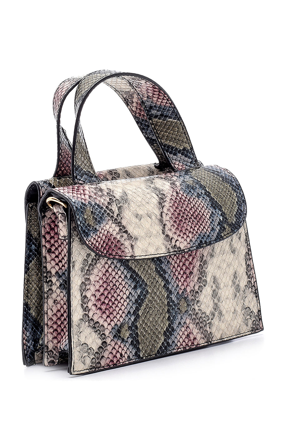 Women's Snakeskin Patterned Mini Shoulder Bag
