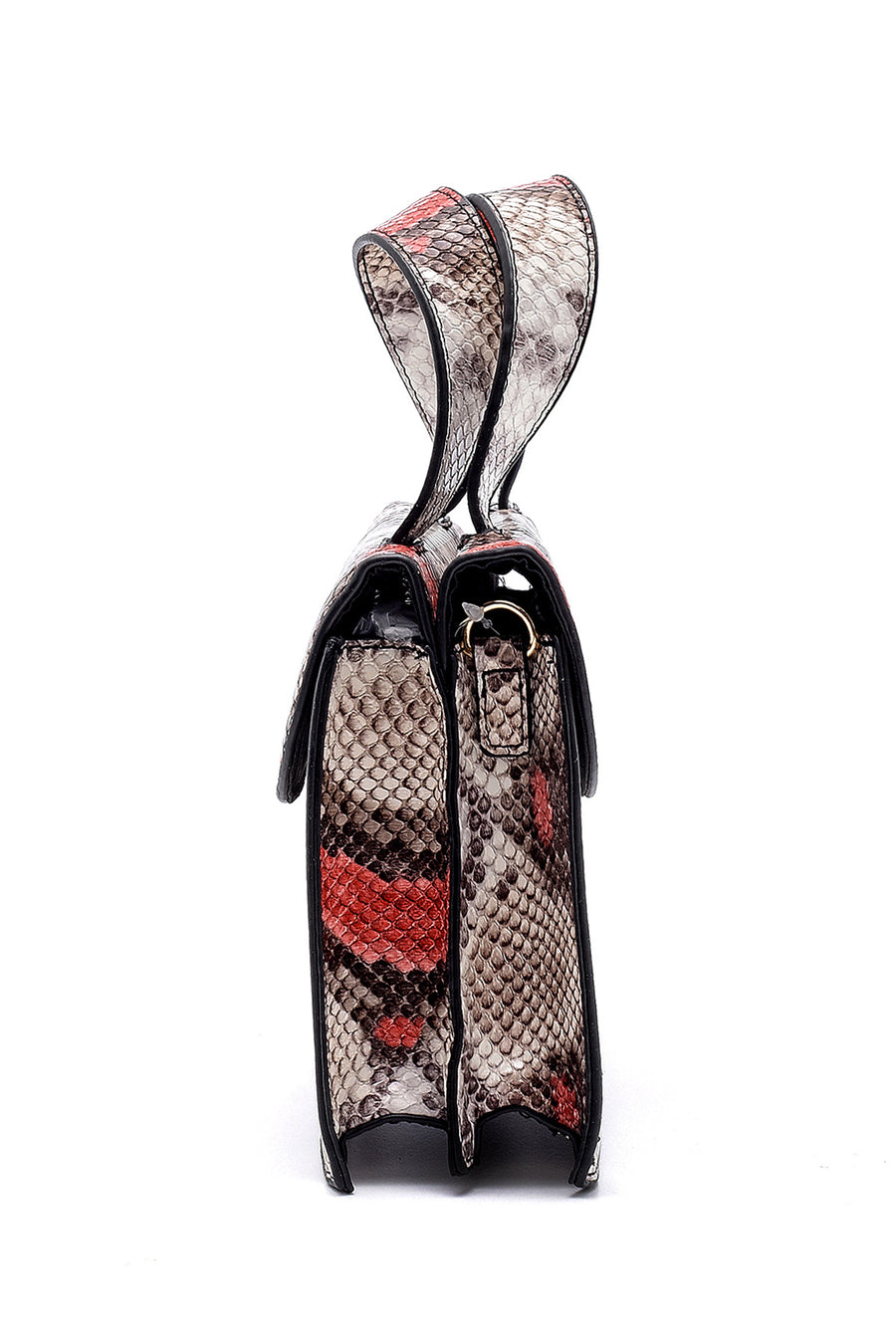 Women's Snakeskin Patterned Mini Shoulder Bag