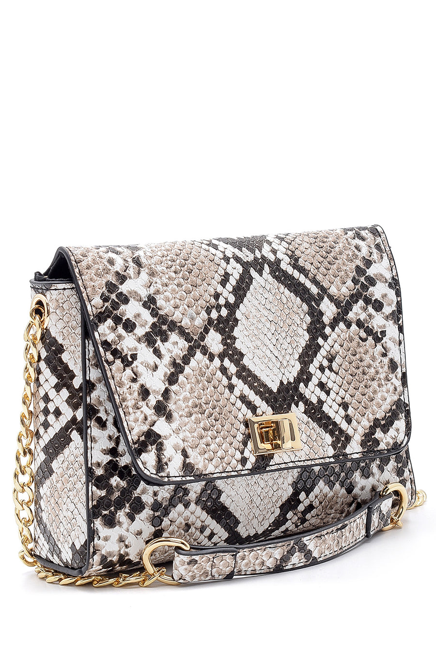 Women's Snakeskin Patterned Crossbody Bag