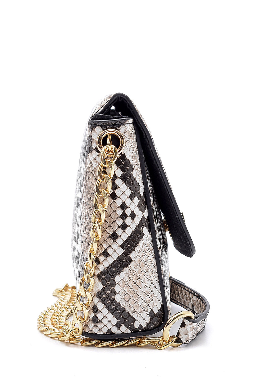 Women's Snakeskin Patterned Crossbody Bag