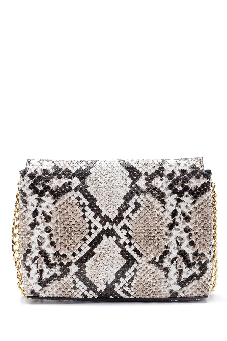 Women's Snakeskin Patterned Crossbody Bag