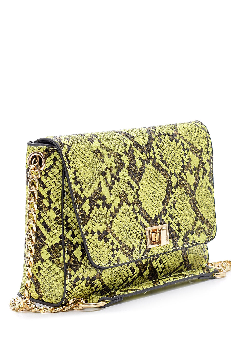 Women's Snakeskin Patterned Crossbody Bag