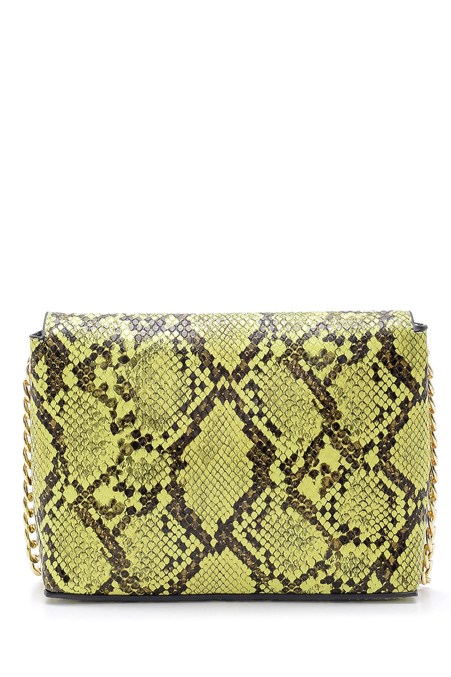 Women's Snakeskin Patterned Crossbody Bag