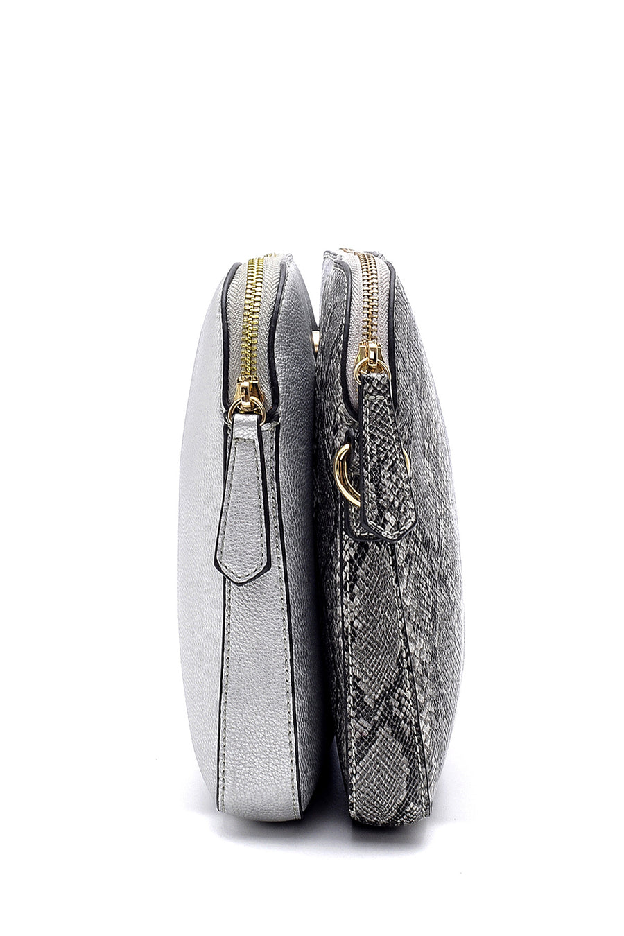 Women's Snakeskin Patterned Star Detailed Bag