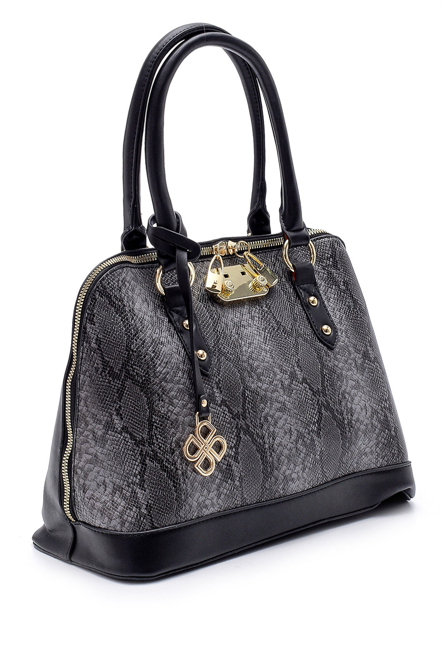 Women's Snakeskin Patterned Shoulder Bag