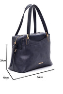 Kadın Lacivert Suni Deri Omuz Çantası | Derimod