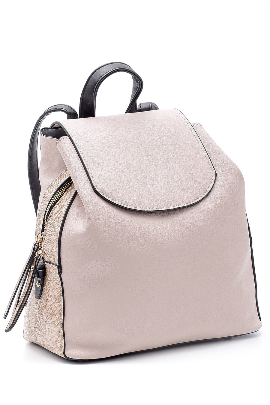 Women's Snakeskin Detailed Backpack