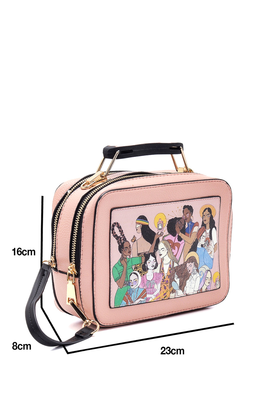 Kadın Pembe Suni Deri Kol Çantası