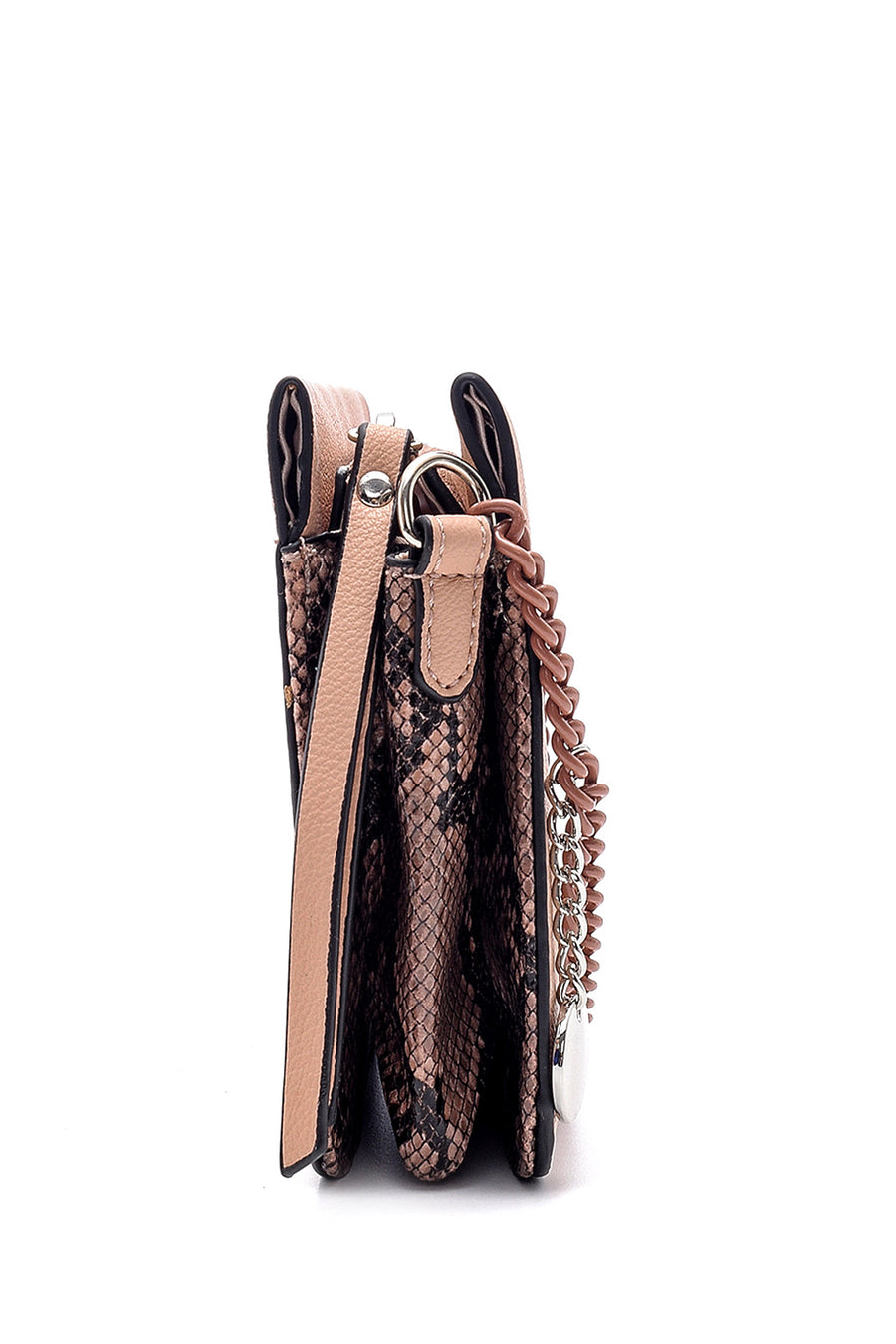 Women's Snakeskin Pattern Detailed Shoulder Bag