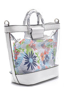 Women's Flower Detailed Transparent Shoulder Bag | Derimod