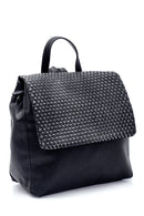 Kadın Siyah Suni Deri Sırt Çantası | Derimod