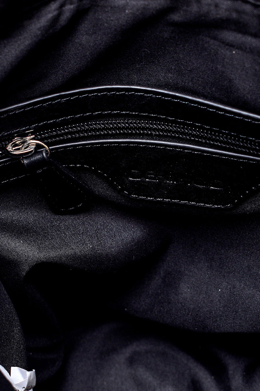 Women's Black Synthetic Leather Backpack