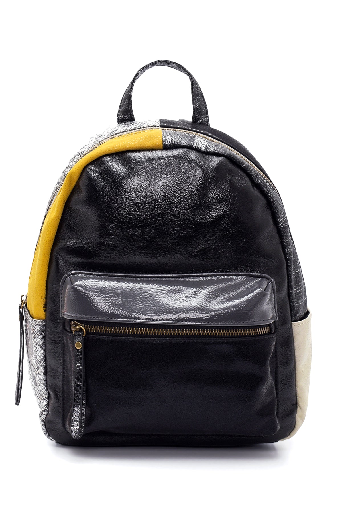 Kadın Siyah Suni Deri Sırt Çantası 20SBD269832 | Derimod