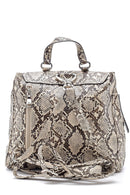 Women's Snakeskin Patterned Backpack | Derimod
