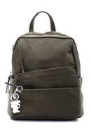 Women's Green Faux Leather Backpack | Derimod