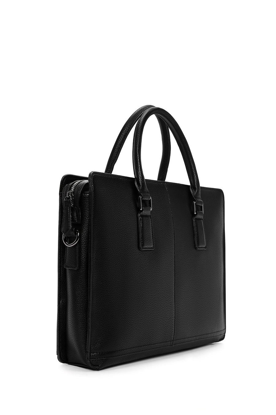 Men's Black Long Strap Briefcase