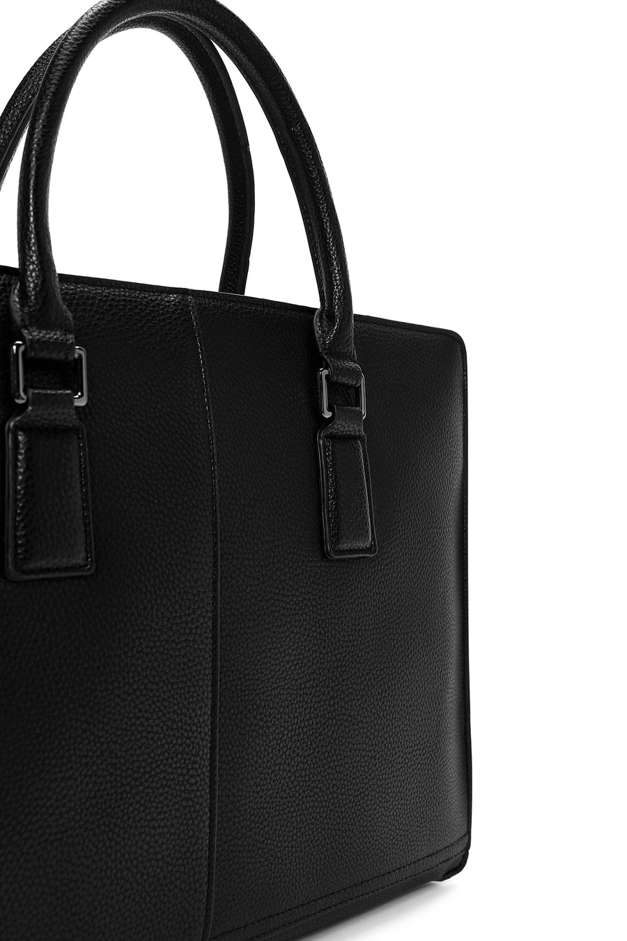 Men's Black Long Strap Briefcase