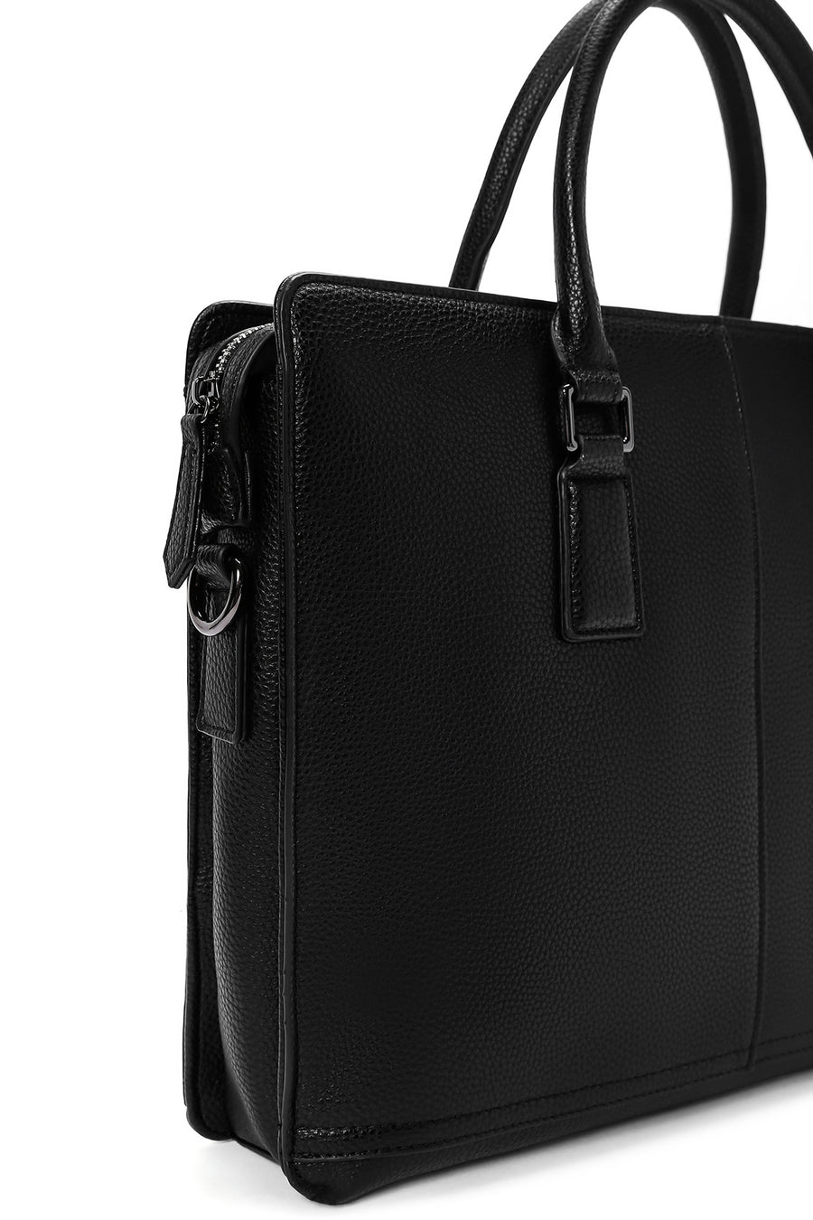 Men's Black Long Strap Briefcase