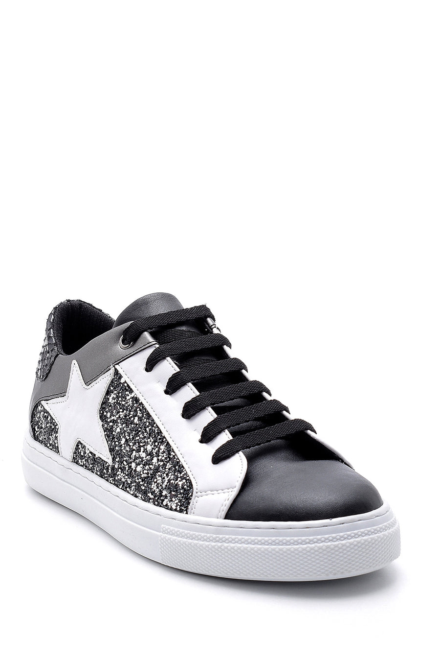 Kadın Yıldızlı Simli Sneaker